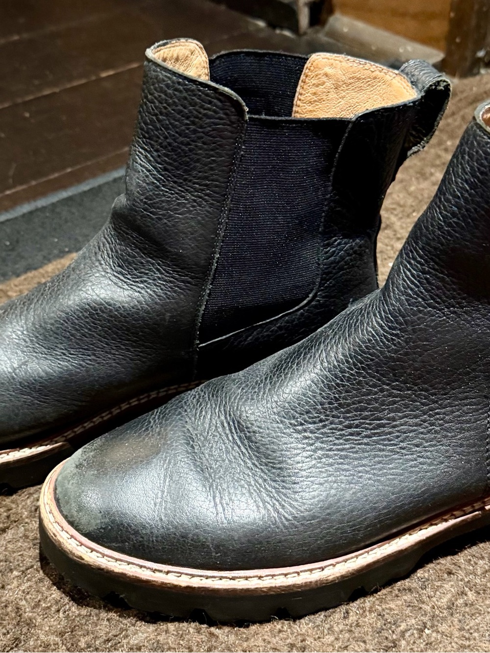 Madewell Black Leather Chukka Boots